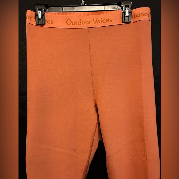 Outdoor Voices Leggings Womens Large Orange Performance Compression Training Gym - Picture 3 of 13